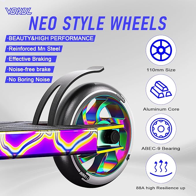 VOKUL K1 Pro Stunt Trick Scooter for Kids 8 Years and Up Freestyle Skate Park Street for Boys Girls
