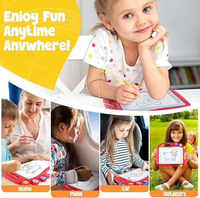 Magnetic Drawing Board, Toddler Toys for Age 1 2 3 Boys Girls, Toddler Drawing Board, Birthday Easter Christmas Halloween Kids Toy Gifts for Boys and Girls