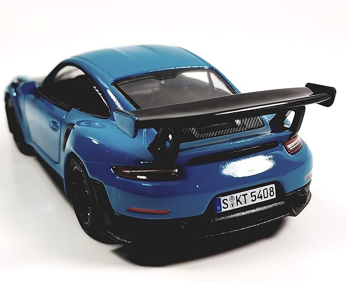 KiNSMART 2010 Porsche 911 GT2 RS Aqua Blue 1/36 Scale Diecast Metal Model Toy Sports Car