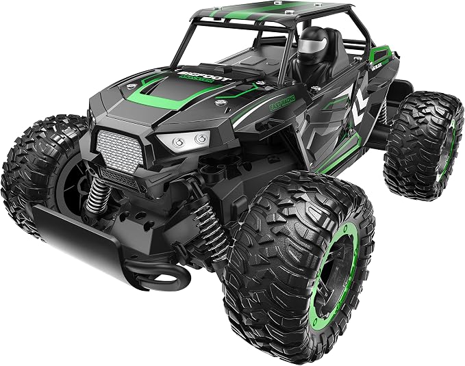 BEZGAR TB142 Remote Control Car - 1:14 Scale RC Cars, 20 Km/h 2WD All-Terrains Electric Off-Road Vehicle Truck Crawler Toy with Two Rechargeable Batteries for Boys Kids and Adults