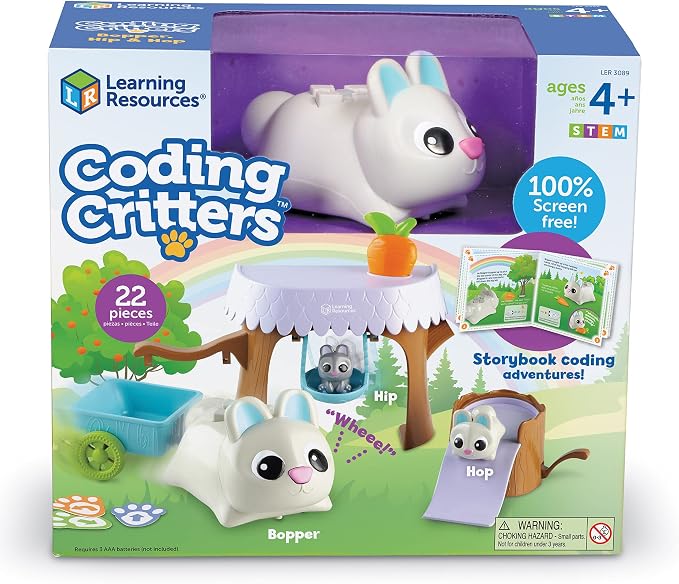 Learning Resources Coding Critters Bopper - 22 Pieces, Ages 4+, Screen-Free Toy For Kids, Interactive STEM Pet, Preschool Activity