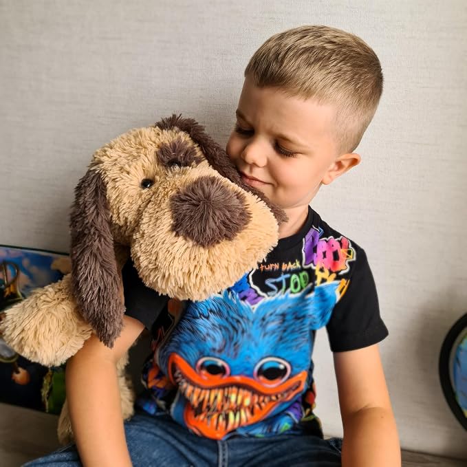 WEIGEDU Floppy Stuffed Dog Puppy Plush Toy, 20 inch, Brown | Huggable Beagle Labrador Retriever Stuffed Animal Dogs, Lying Down, Super Soft, for Kid Girl Boy Baby Christmas Birthday Gift