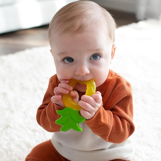 Dr. Brown's AquaCool Water-Filled Teether, Cooling Baby Teether Toy for Sore Gums, Apple Pineapple, BPA-Free, 3m+, 4-Pack