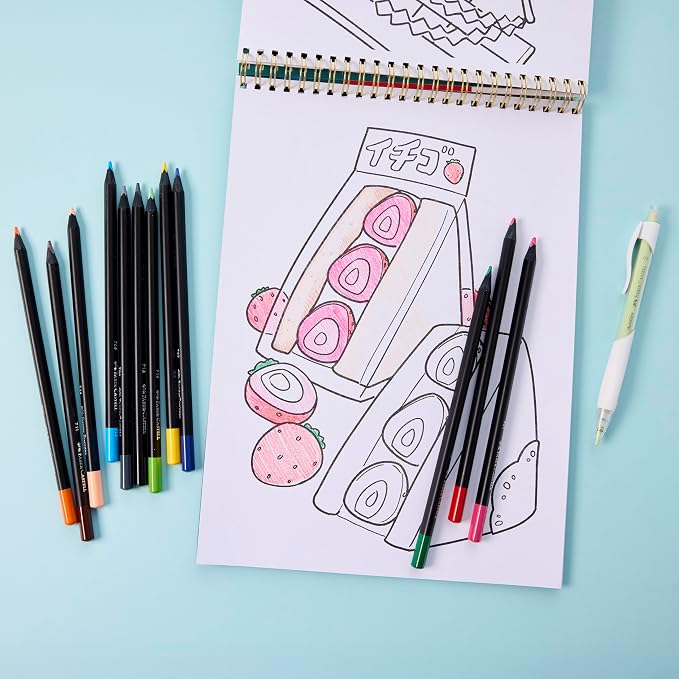 Faber-Castell Anime Drawing Kit: Japanese Adventures Edition | Step-by-Step Instruction Book with 20 Practice Pages, Color Pencil Set & Drawing Supplies for Kids, Summer Craft Supplies (1 Book)
