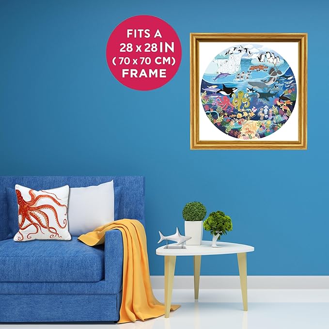 Ridley's Games: Ocean Lovers Jigsaw Puzzle- 1000 Piece Puzzle - Great to Display in a Frame - Birthday Gift for Sea and Beach Lovers - Includes Fun Ocean Facts