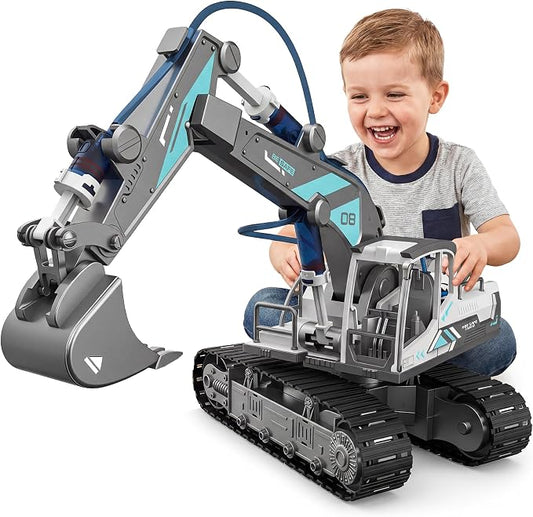 SMILESSKIDDO Excavator Toy - 130 PCS Hydraulic Science Kits for Kids Age 8-12, Teenage Engineering Kit Construction Vehicle STEM Toys for Ages 8+