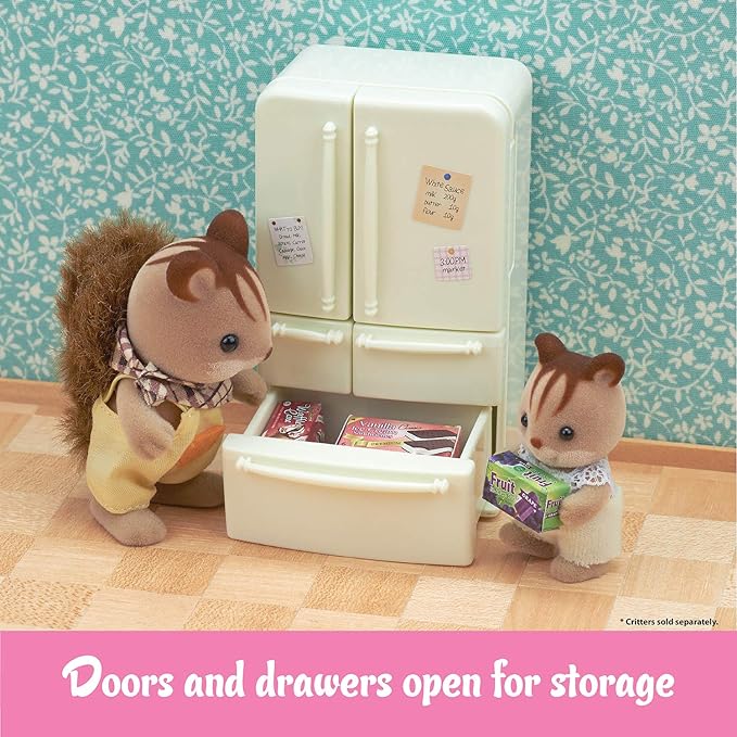 Calico Critters - Kitchen Play Set - Dollhouse Furniture Sets – Kids Pretend Play Toy, Miniature Dollhouse Furniture & Accessories, Ages 3+