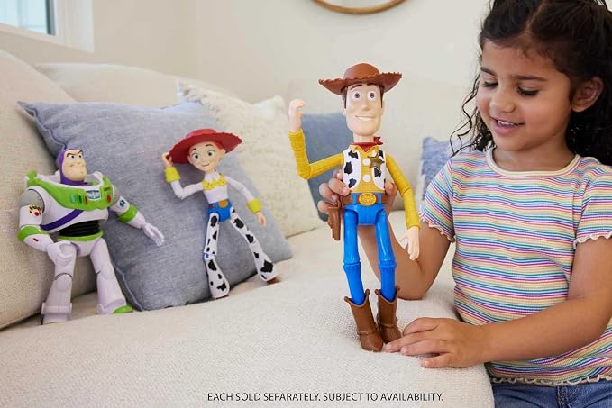 Mattel Disney Pixar Toy Story Large Action Figure, Posable Buzz Lightyear Collectible in Spacesuit Look, 12-inch Scale