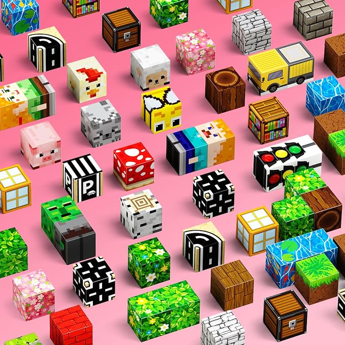 200PCS Magnetic Blocks, 0.8inch Magnetic Building Blocks, Magnetic Cubes, Sensory Stacking Toys for STEM Constructions Magnet Blocks for Kids Age 4 5 6 7 8-12, Boys Girls Birthday Gifts