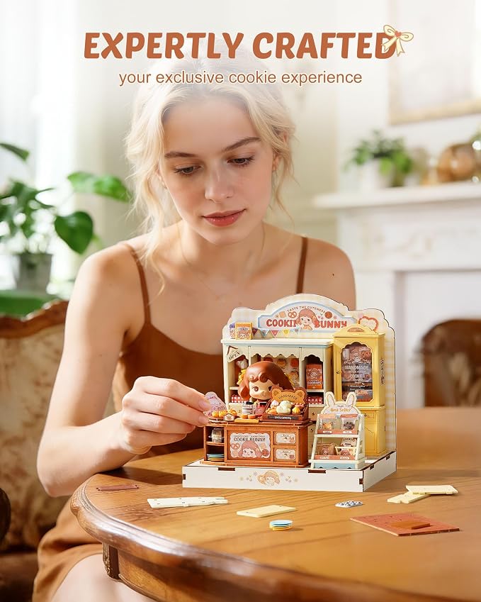 Rolife DIY Miniature House Kit for Adults, Mini Wooden Dollhouse Kit, Tiny House Diorama Building Kits-Birthday Christmas Craft Hobbies Gift for Teens Kids