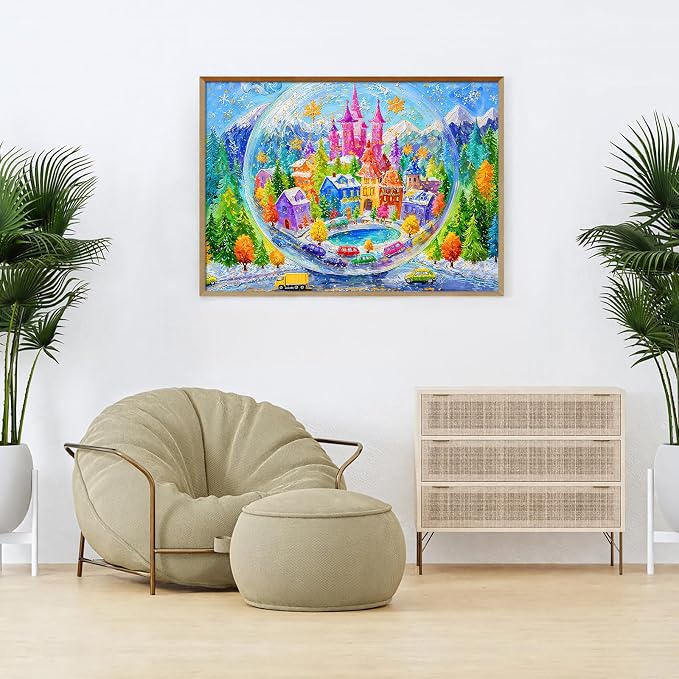 Puzzles for Adults 1000 Pieces, Jigsaw Puzzle for Adults, Fun Challenging Puzzle, Wandering into a Fairy Castle Puzzles Game, Interlock Perfectly No Dust, Gifts for Father's Mother’s Day