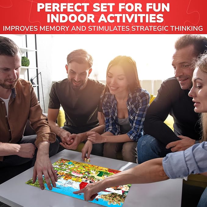 QUOKKA 100 Piece Puzzles for Kids Ages 4-6 – Floor Kids Puzzles Ages 6-8 Year Old – Toy for Learning Farm Animals for 8-10 yo – Jigsaw Toddler Game for Boy and Girl Ages 3-5
