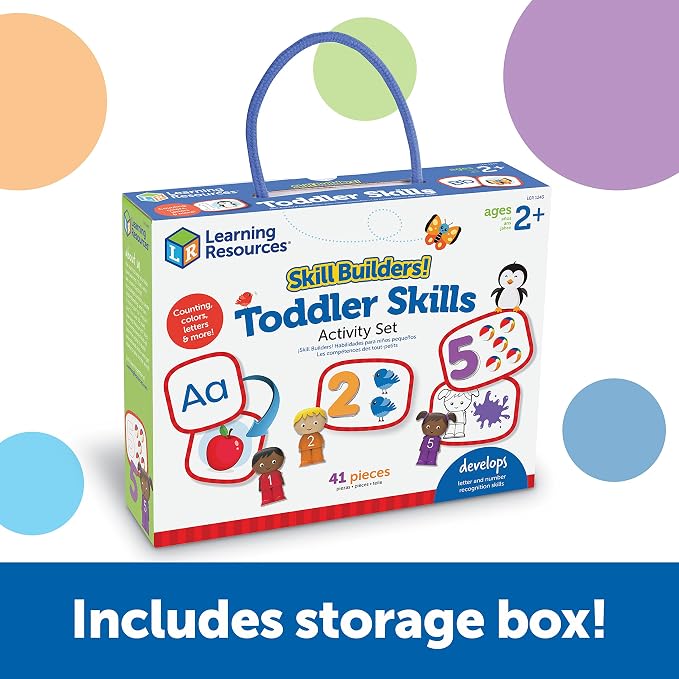 Learning Resources Skill Builders Toddler Skills - 41 Piece Set, Ages 2 and Up, Homeschool Activities, Preschool Supplies, Teaching Cards, Back to School Materials