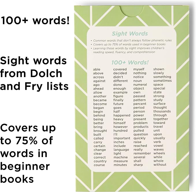 Award-Winning 3rd Grade Sight Words Flash Cards – 100+ Dolch & Fry High-Frequency Words – Build Reading Fluency & Vocabulary – Ages 7–10 – Homeschool & Classroom