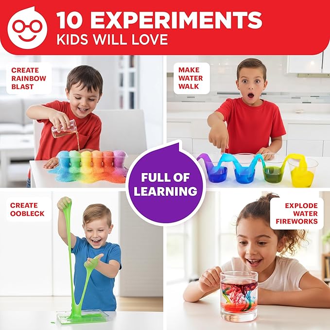 Doctor Jupiter Color Science Kit for Kids Ages 4-5-6-7-8 | Birthday Gift Ideas for 4+ Year Old Boys & Girls | Toy Stem Kit with 10 Experiments | Preschool Learning & Educational Projects