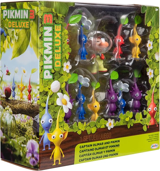 Nintendo Captain Olimar & Pikmin Action Figures Set – Includes 11 Highly Detailed Figurines - Pikmin Come in Colors Yellow, Red, Blue and Purple - Start Building Up Your Pikmin Universe!