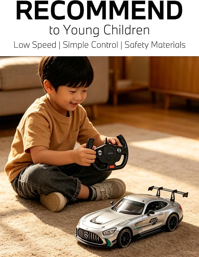 RASTAR 10220 1/14 RC Car Mercedes-AMG GT2 with Openable Doors | Officially Licensed, Ideal Gift, Working Lights, Independent Suspension, Racing Car Model for Play & Display