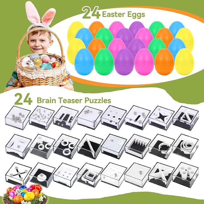 Mytothfy 24 Pack Brain Teaser Puzzle Cubes - Mini Maze Toys for Kids, Unique Party Favors, Treasure Box Classroom Rewards, Bulk Small Toys for Boys & Girls