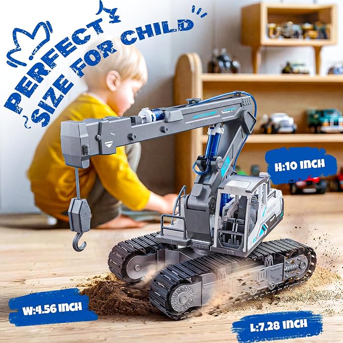 SMILESSKIDDO Crane Truck Toy - 134 PCS Hydraulic Science Kits for Kids Age 8-12, Teenage Engineering Kit Construction Vehicle STEM Toys for Ages 8+