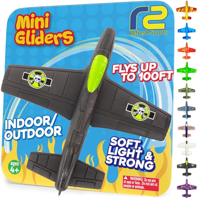 Toy Airplane For Kids - Summer Basket Stuffers for Kids - Durable EVA Foam Plane - Airplane Toy Stocking Stuffers - Small Gifts For Boys & Girls 2026 Foam Glider Plane - Fun Kid Glider Airplanes Toys