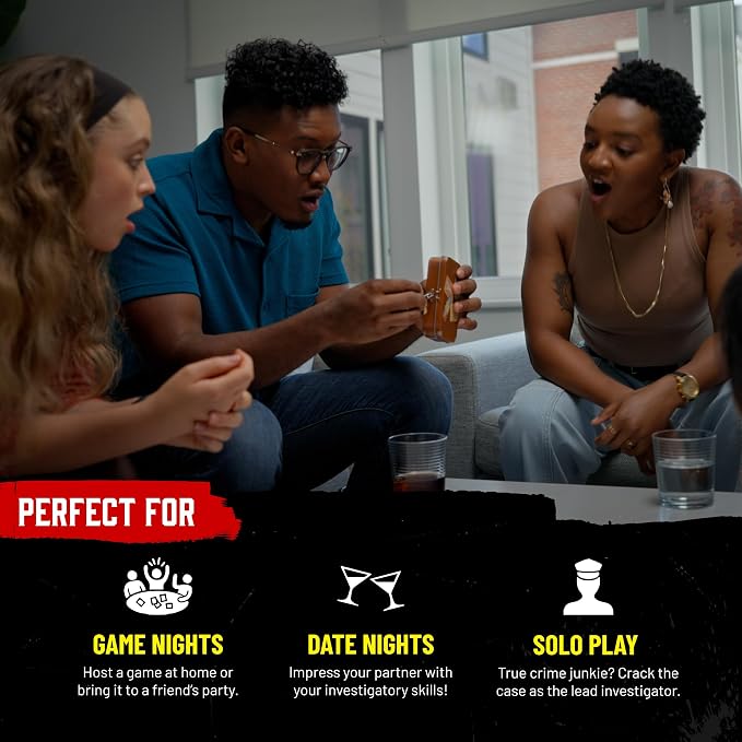 Hunt A Killer: Game Night Gone Wrong, an Immersive True Crime Experience, for Fans of Criminal Minds, Forensic Files, and Mystery Games, Board Game is 90-120 Minutes, for Ages 14+