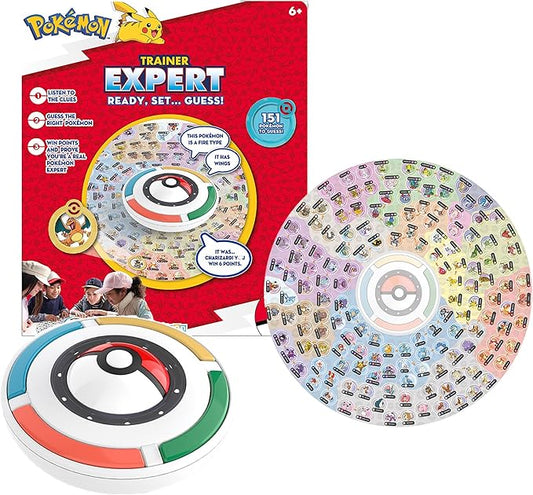 Pokemon Trainer Expert - Electronic Guessing Board Game, Listen to The Game Master Clues to Identify 151 Different Pokemon, Kids Ages 6+, 1-4 Players Brown Box Packaging