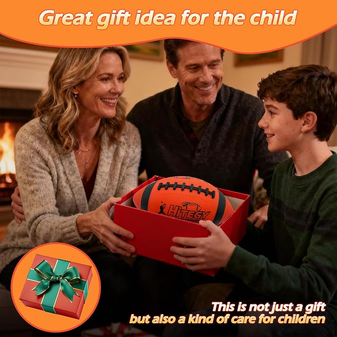 Glow in The Dark Football Light Up Football | USB-C Rechargeable LED Ball with Pump | Night Game Ball for Indoor & Outdoor Play | Gift Ready for Boys & Kids