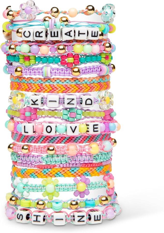 Rainbow Loom: Wrap it Loom Bracelet Maker - DIY Friendship String Bracelet Kit, 600 Beads, 4 Bracelet Styles, Jewelry Crafting Activity, Kids Ages 8+