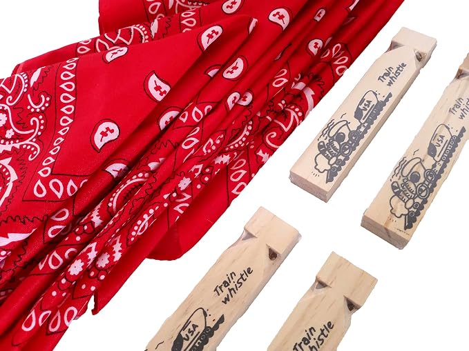 Children's Train Conductor Dress Up Kit - Hat, Whistle, and Bandana