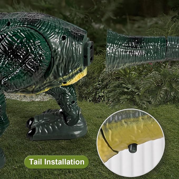 21inches Large Remote Control Dinosaur Toys Sound, Light, Roaring, Mist Spray, Realistic Walking T-Rex RC Tyrannosaurus Dinosaur Toys for Kids Boys Girls 3-10 Years Old