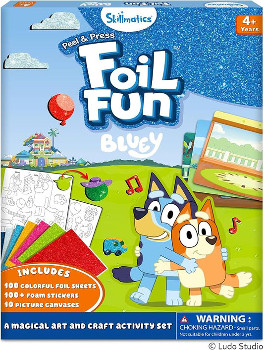 Skillmatics Bluey Foil Fun - Mess-Free Art & Craft Kits for Kids, DIY Creative Activity, Travel Toys, Gifts for Girls & Boys Ages 4, 5, 6, 7, 8 and Up