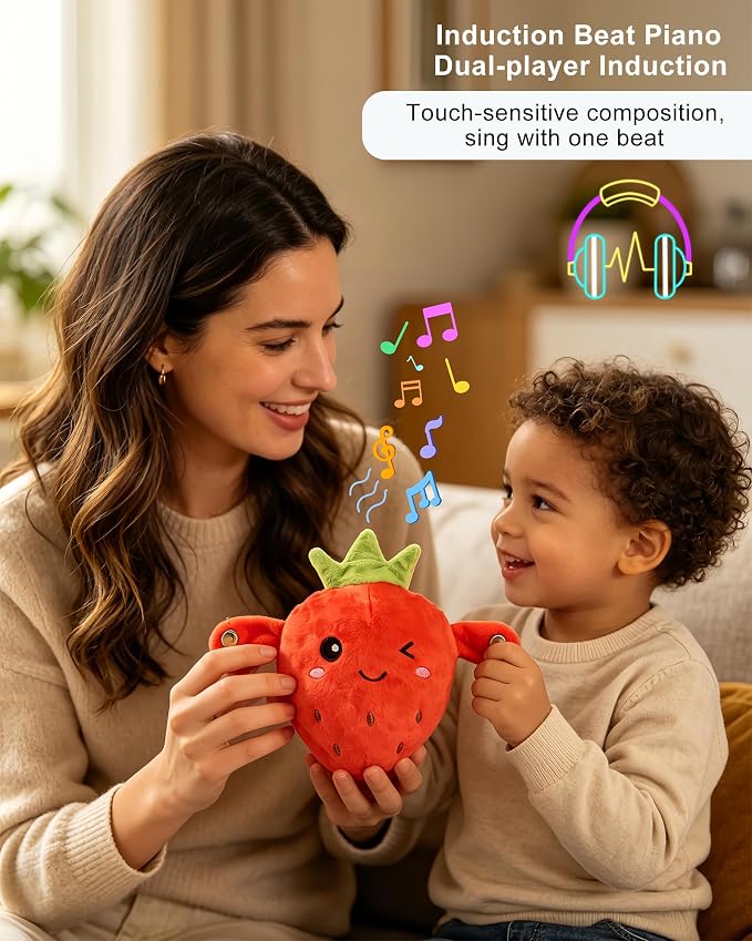 Interactive Musical Sensory Toy, Soft Parent Child Musical Plush Toy with Sounds, Baby Sensory Activity Learning Educational Kid Toy for Multiplayer Interaction, Boy Girl Gift for 6 7 8 9 10 12