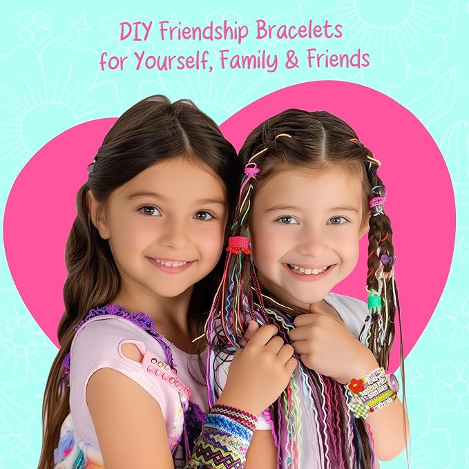CEUCAL Bracelet Making Kit for Girls - Friendship Bracelet Kit - Birthday Gifts for Ages 6 7 8 9 10 11 12 Year Old, Arts and Crafts for Kids Ages 8-12 Teen Bracelets DIY Maker Light Blue