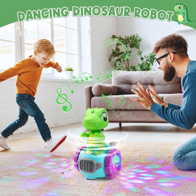 Dinosaur Robot Car Toy with Lights & Music, Toddler Toys 1-3, Dinosaur Universal Cars, Toys for 3 Year Old Boys Ages 2-4, Gifts for 1-3 4 5 6 7 Year Old Birthday Christmas
