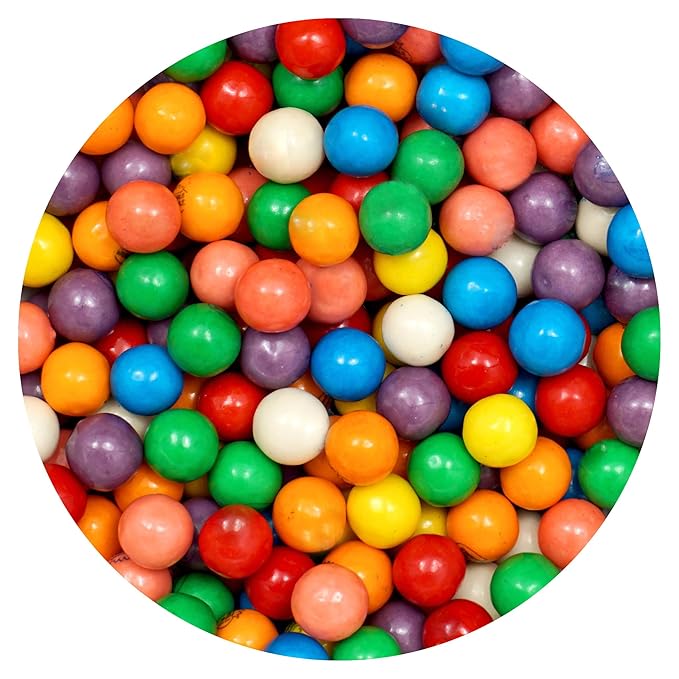 Gumballs for Gumball Machine, 0.5 Inch Mini Gumballs, Approx. 840 Pieces, 3lb Bulk Bag, Assorted Fruit Flavored Bubble Gum, Gumball Machine Refills