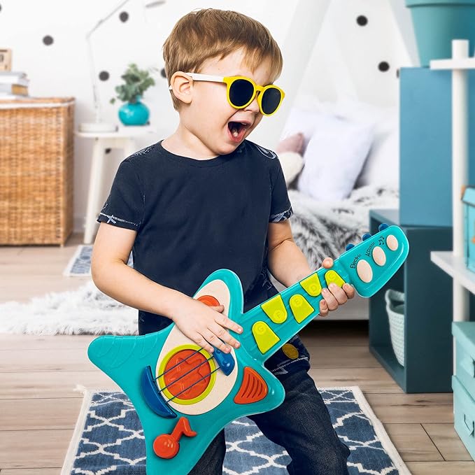 Battat – Toy Guitar for Toddlers, Kids, Children –with Songbook – Acoustic, Electric, and Song Modes – Lil' Rocker – 2+ Years