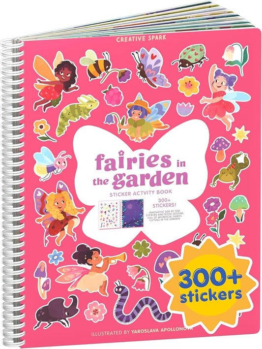 Fairies in The Garden 300+ Kids Sticker Book by Cupkin Toddler Road Trip Coloring and Sticker Book, Road Trip Essentials, 8 Coloring Pages 8 Side by Side Scenes for Ages 2–8 Years