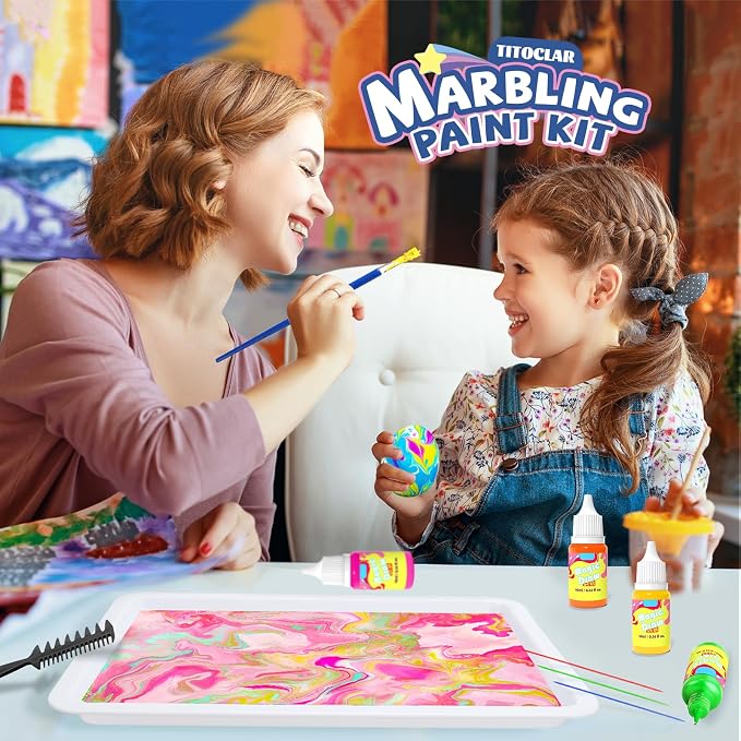 Water Marbling Paint for Kids,Stocking Stuffers for Kids,Birthday Gifts for Kids 3+ Years Old,Arts and Crafts for Girls Boys Ages 8-12 6-8 3-5,STEM Science Toys