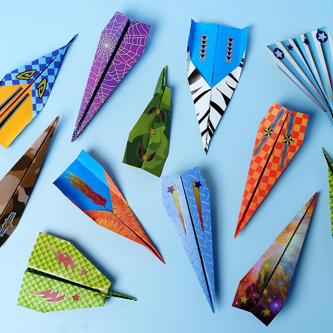 Creativity for Kids Paper Airplane Squadron - Create 20 Paper Airplanes | Fun Summer Crafts | Mini Craft Kit for Boys, Small Gift for Boys, Kids Activities (Ages 6+)