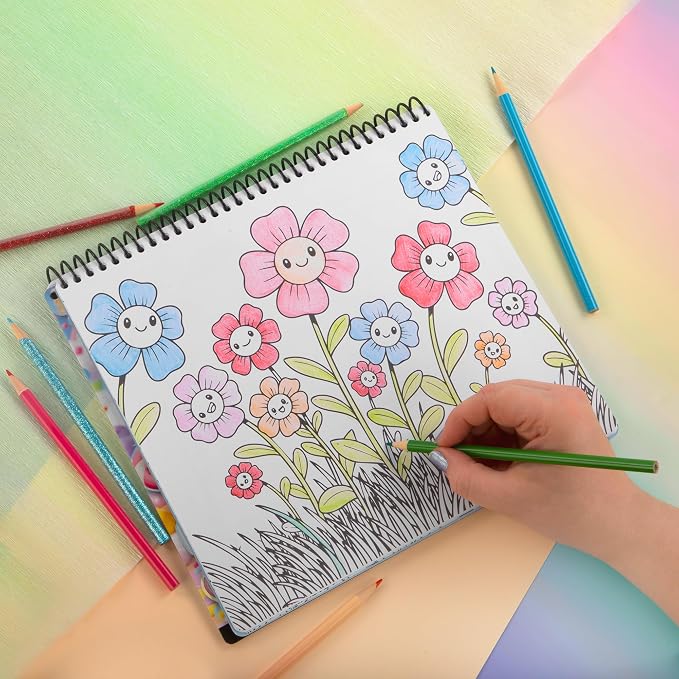 Fashion Angels Chill Axolotl Coloring & Collage Activity Set, Includes 400+ Stickers, Sticker-by-Number & Coloring Pages with Mystical, Cosmic & Candy-Themed Scenes, Creative Art Kit for Kids Ages 6+