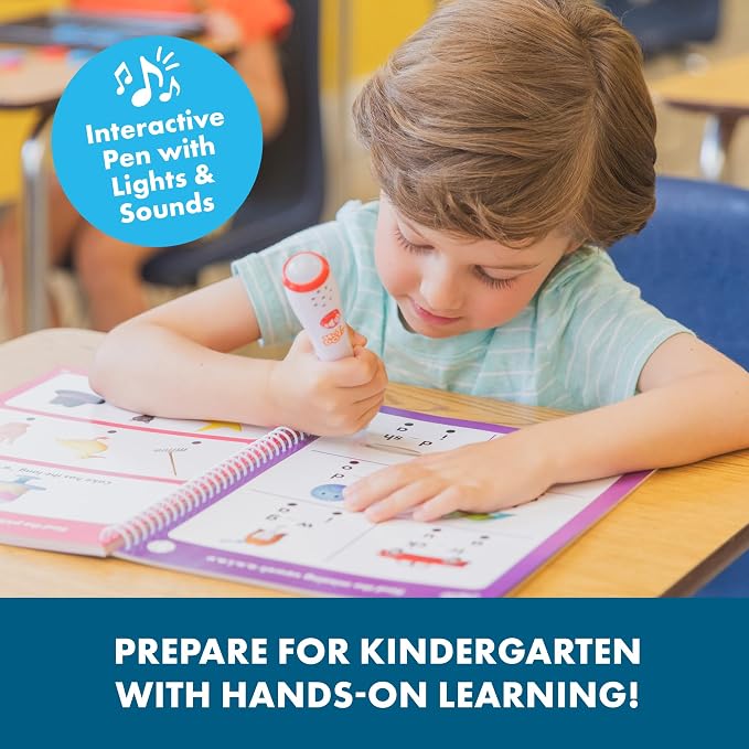 Educational Insights Hot Dots Let's Learn Kindergarten Reading Set - Kindergarten Workbooks with Interactive Pen, Homeschool Learning Activities, Learn to Read Activity Books for Kids Ages 5+