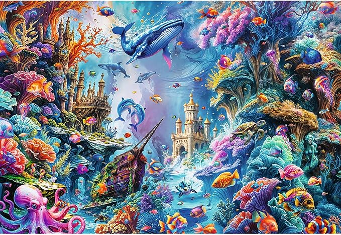 Trefl Underwater World 1500 Piece Jigsaw Puzzle Red 33"x23" Print, DIY Puzzle, Creative Fun, Classic Puzzle for Adults and Children from 14 Years Old