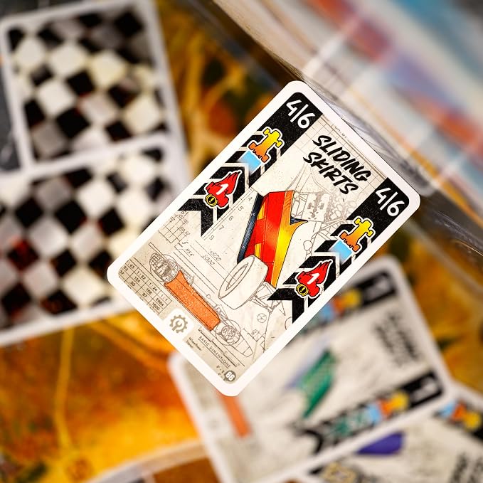 Asmodee Heat: Rocky Roads Board Game Expansion - 2 New Tracks, 1966 Championship Season, Sliding Skirts Mechanic & New Cards, Strategy Game for Kids & Adults, Ages 10+, 1-7 Players, 60 Min Playtime