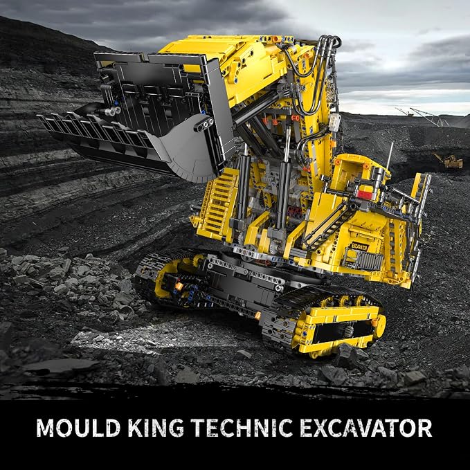 Mould King 17070 App Control Large Excavator Building Kit, RC Diggers Construction Set, Mining Excavator Construction Vehicle Building Blocks for Adults (4767 Pieces)