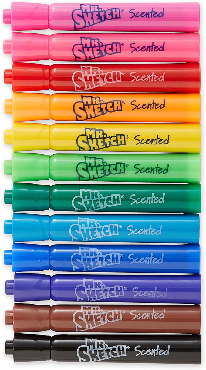 Mr. Sketch Scented Markers, Chisel Tip, Assorted Colors, 12 Count - Fun for Kids, Coloring, Spark Creativity, Arts & Crafts (Pack of 8)
