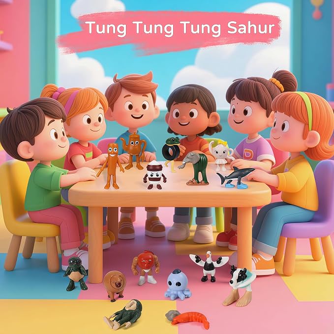 72 PCS Italian Brainrot Steal a Brainrot Toys, 1.8" Tralalero Tralala Action Figure, Tung Tung Tung Sahur Doll, Brain Rot Birthday Decorations, Kids Party Favors Gift