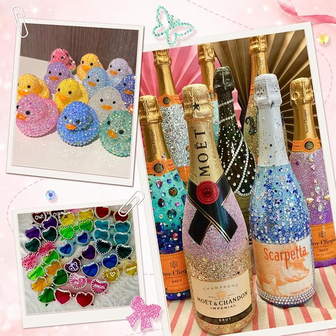 Zefy 43000 Pcs Resin Rhinestones for Bedazzling, 40 Colors 2/3/4 mm Bedazzling Kit for Crafting, Flatback Gems with 3Pcs B7000 Glue for Clothing Shoes Nail Book Diamond Art