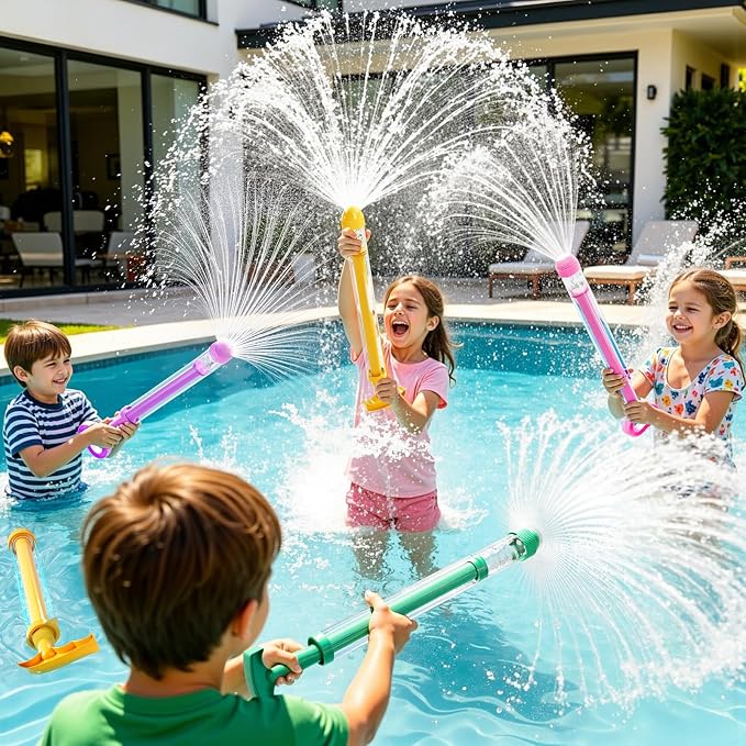 8 Pack Water Blaster Squirt Gun for Kids, Water Squirter Water Gun Bulk for Kids Ages 3-5, Spray Water Soaker Toys for Pool Party Outdoor Summer Water Games