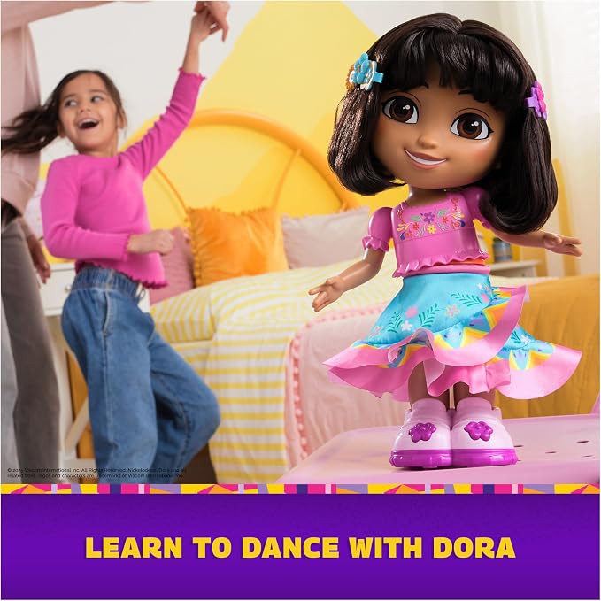 Dora, Dance with Me Dora, Interactive Dancing Doll with 2 Skirts, Bilingual Phrases & Music, Kids Toys for Girls & Boys Ages 3 and Up