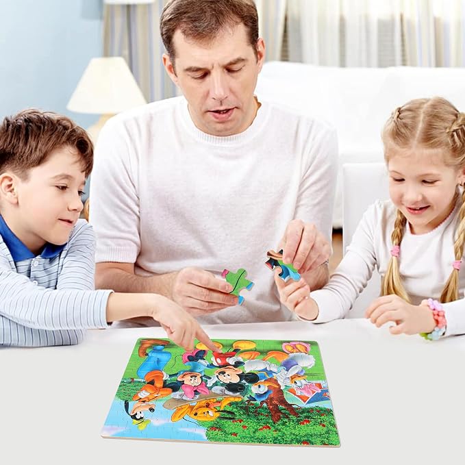 Puzzles for Kids Ages 4-6,100 Piece Puzzles for Kids Ages 6-8,Educational Learning Jigsaw Puzzles for Boys and Girls in Metal Box